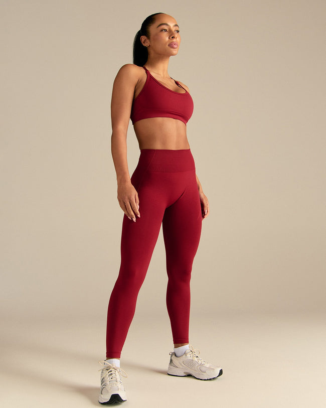 Define 2.0 High Waist Scrunch Leggings | True Red