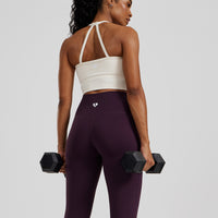 Essential Built-In Bra Crop Tank Top | Off White