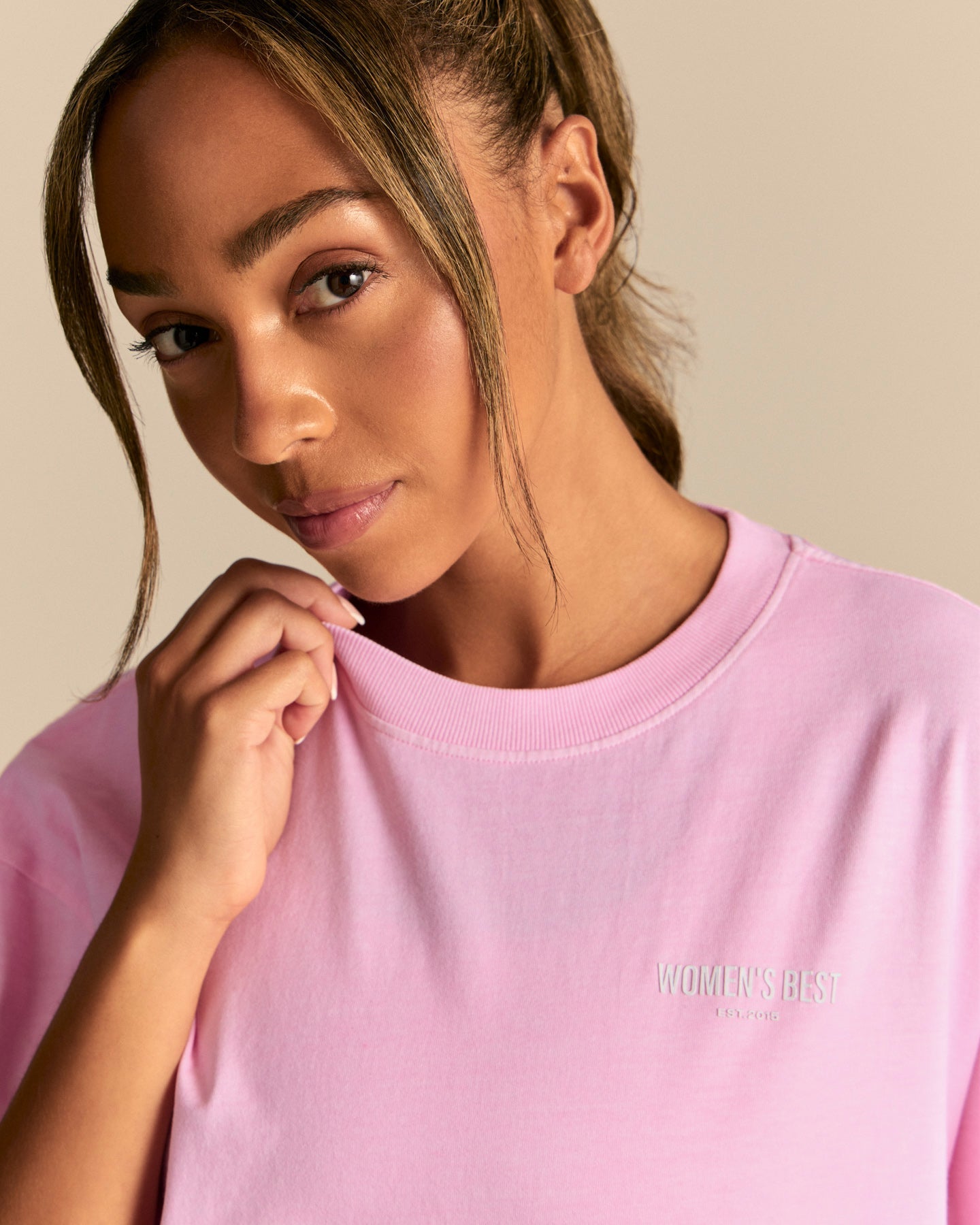 Comfort Oversized Barbell Society Short Sleeve T-Shirt | Candy Pink (2/6)