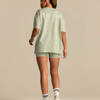 Comfort Oversized Barbell Society Short Sleeve T-Shirt | Calming Green (2/6)