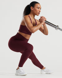 Power Seamless 7/8 Leggings | Dark Cherry