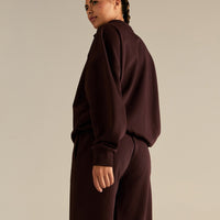 Comfort Outdoor 1/4 Zip Graphic Sweat | Cafe Noir