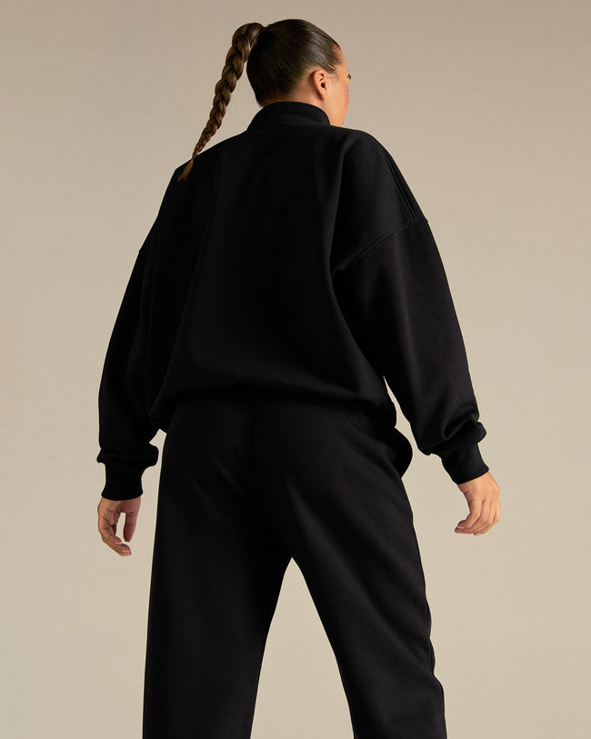 Comfort Outdoor 1/4 Zip Graphic Sweat | Black