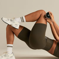 Power High Waist Cycling Shorts | Dark Olive
