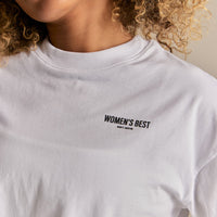 Comfort WB Logo Oversized Cropped T-Shirt | White