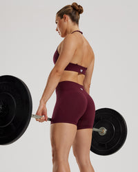 Define 2.0 Seamless Scrunch 4" Shorts | Dark Cherry