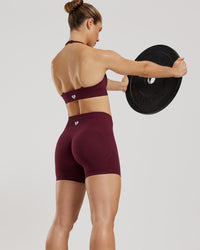 Define 2.0 Seamless Halter Neck Bra | Dark Cherry