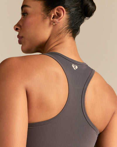 Essential Crop Tank Top | Slate Grey