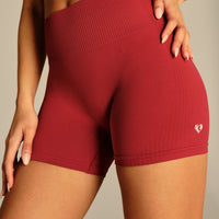 Power Enhanced High Waist Shorts | True Red