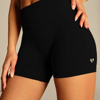 Power Enhanced High Waist Shorts | Black