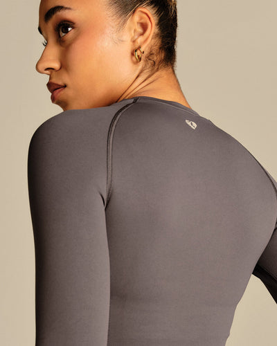 Power Long Sleeve Top | Slate Grey