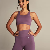 Power Seamless Adjustable Sports Bra | Dusk Plum