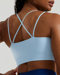 Power Seamless Sports Bra | Powder Blue