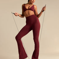 Power High Waist Flared Leggings | Oxford Red (3/6)