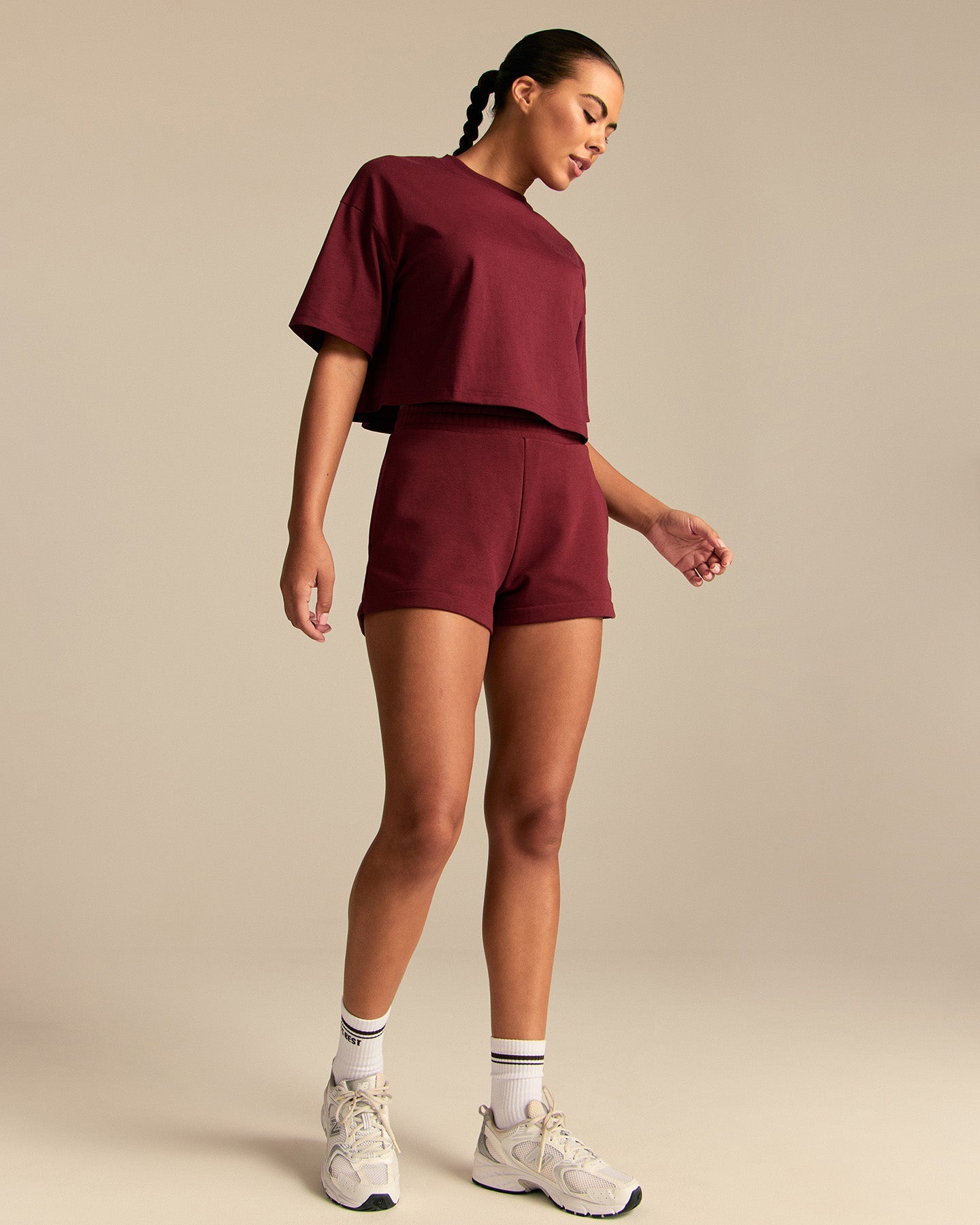 Comfort Athletic Club Cropped T-Shirt | Oxford Red (3/6)