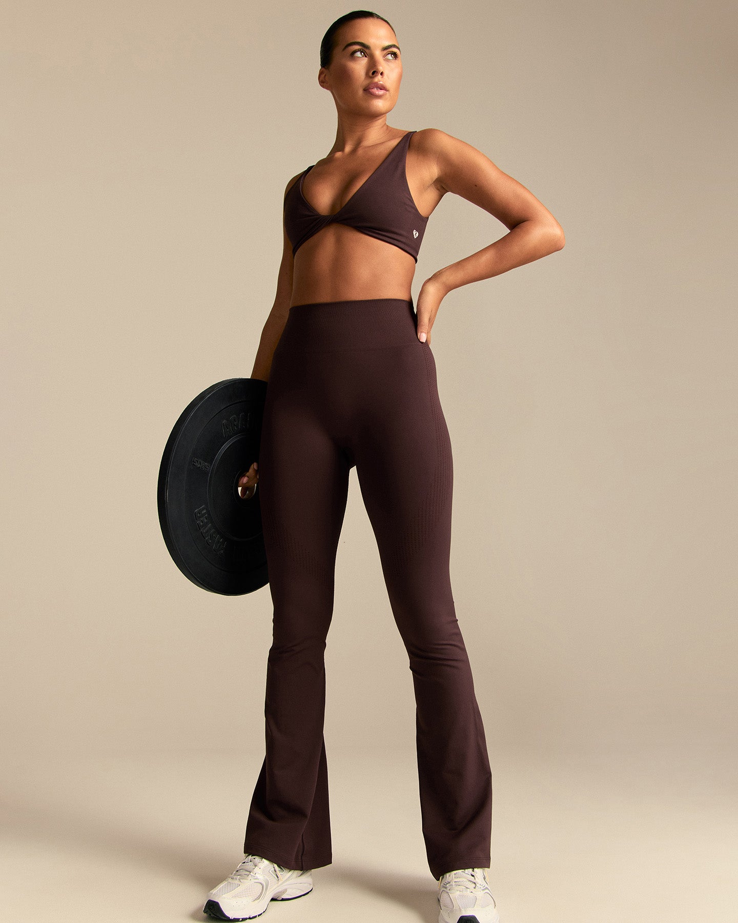 Power High Waist Flared Leggings | Cafe Noir (3/6)