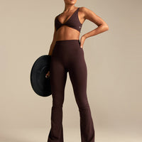 Power High Waist Flared Leggings | Cafe Noir (3/6)