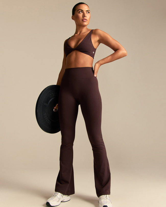 Power High Waist Flared Leggings | Cafe Noir (3/6)