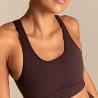 Power Adjustable Sports Bra | Cafe Noir (3/6)