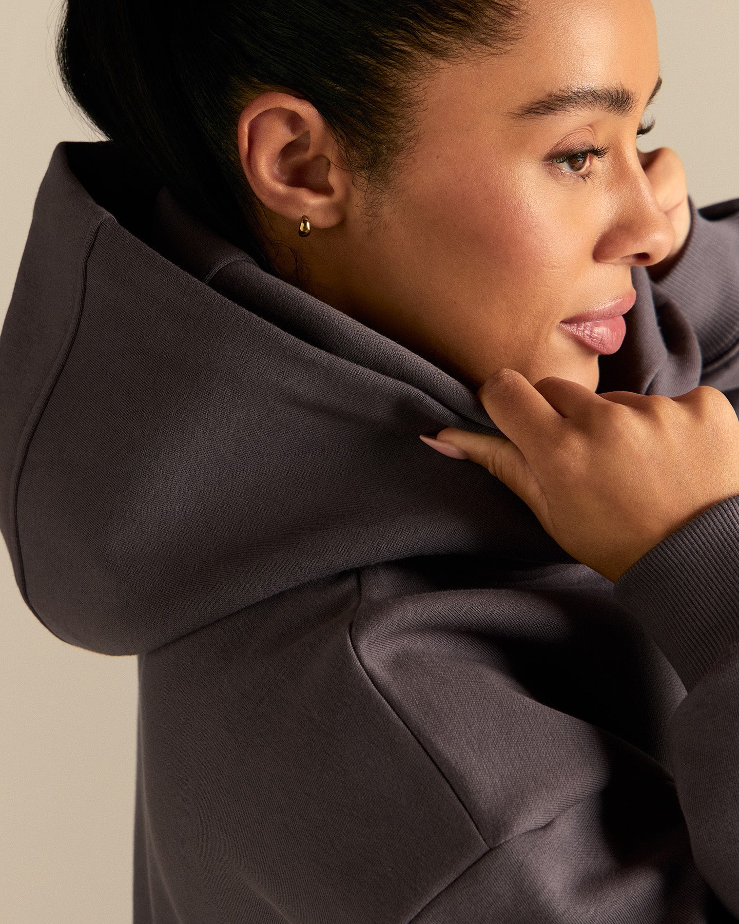 Comfort Oversized PWR Hoodie | Slate Grey