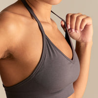 Define 2.0 Seamless Halter Neck Bra | Slate Grey