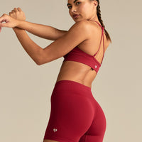 Define 2.0 High Waist Scrunch Shorts 4" | True Red