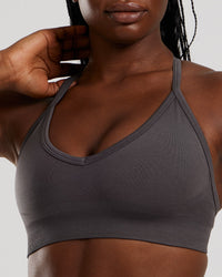 Define 2.0 Seamless Halter Neck Bra | Graphite