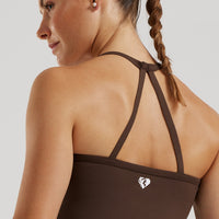 Essential Built-In Bra Midi Tank | Cocoa