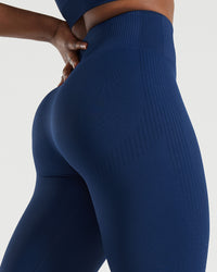 Power Seamless 7/8 Leggings | Sapphire Blue