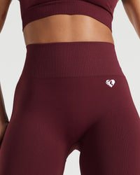 Power Seamless 7/8 Leggings | Dark Cherry