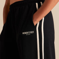 Comfort Lightweight Contrast Joggers | Black
