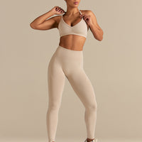 Define 2.0 Scrunch V-Neck Bra | Stone