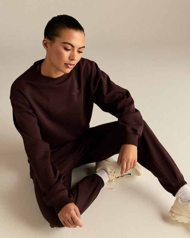 Comfort Outdoor Cropped Crew Neck | Cafe Noir