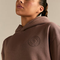 Comfort Oversized Health Club Graphic Hoodie | Mocha