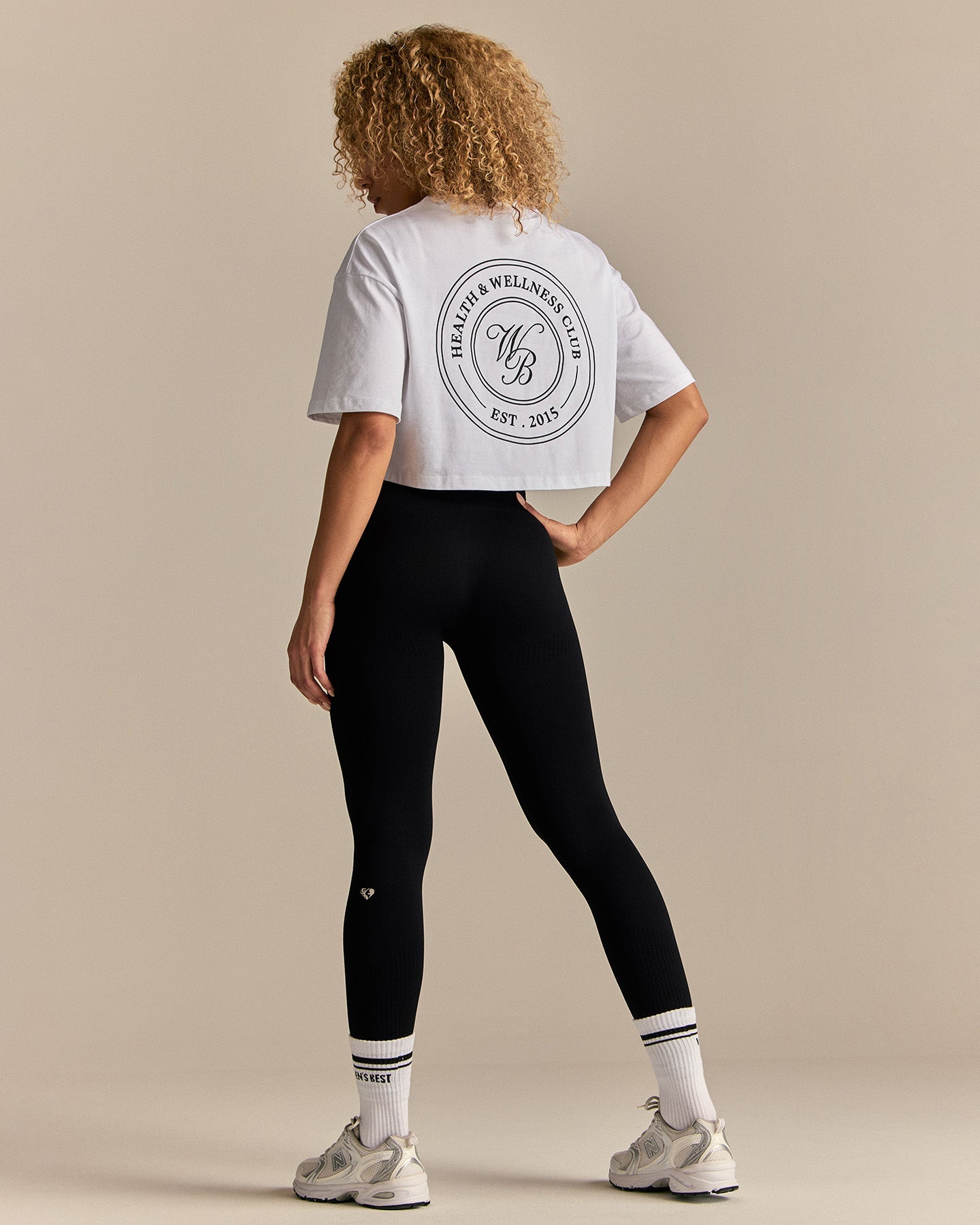 Comfort WB Logo Oversized Cropped T-Shirt | White