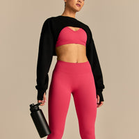 Comfort Pump Cover Ultra Cropped Sweat | Black