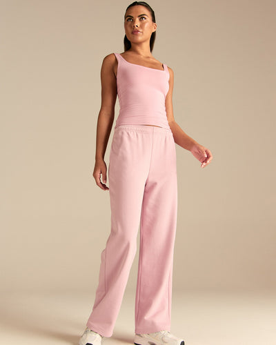 Smooth Contour Midi Square Neck Tank | Sweet Pink