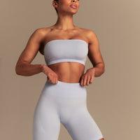 Define 2.0 High Waist Scrunch Shorts 6" | Airy Blue