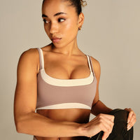 Essential Double Layer Bra | Mauve Taupe