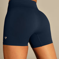 Power Enhanced High Waist Shorts | True Navy