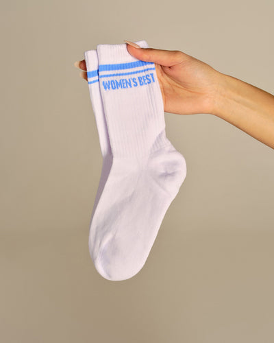 Premium Crew Stripe Socks (3PK) | True Red/Chambray Blue/Black