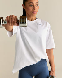 Comfort Lifting Club Oversized T-Shirt | White