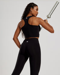 Essential Crop Tank Top | Black