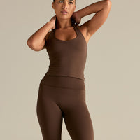 Essential Halter Tank | Cocoa