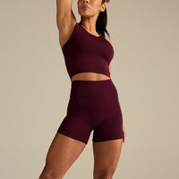 Essential Crop Tank Top | Merlot