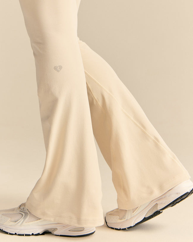 Power High Waist Flared Leggings | Off White (4/6)