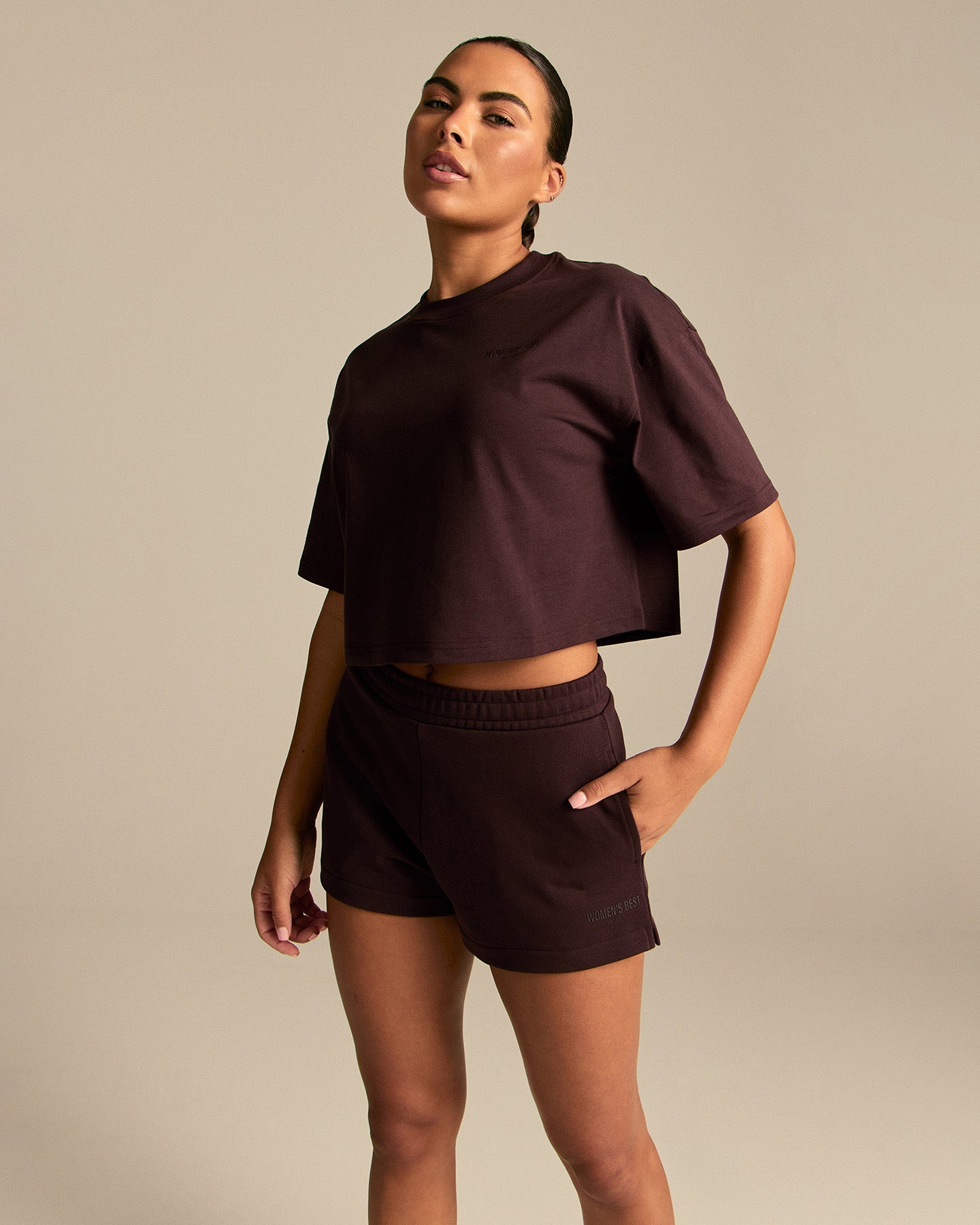 Comfort Athletic Club Cropped T-Shirt | Cafe Noir (4/6)