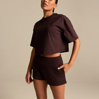 Comfort Athletic Club Cropped T-Shirt | Cafe Noir (4/6)