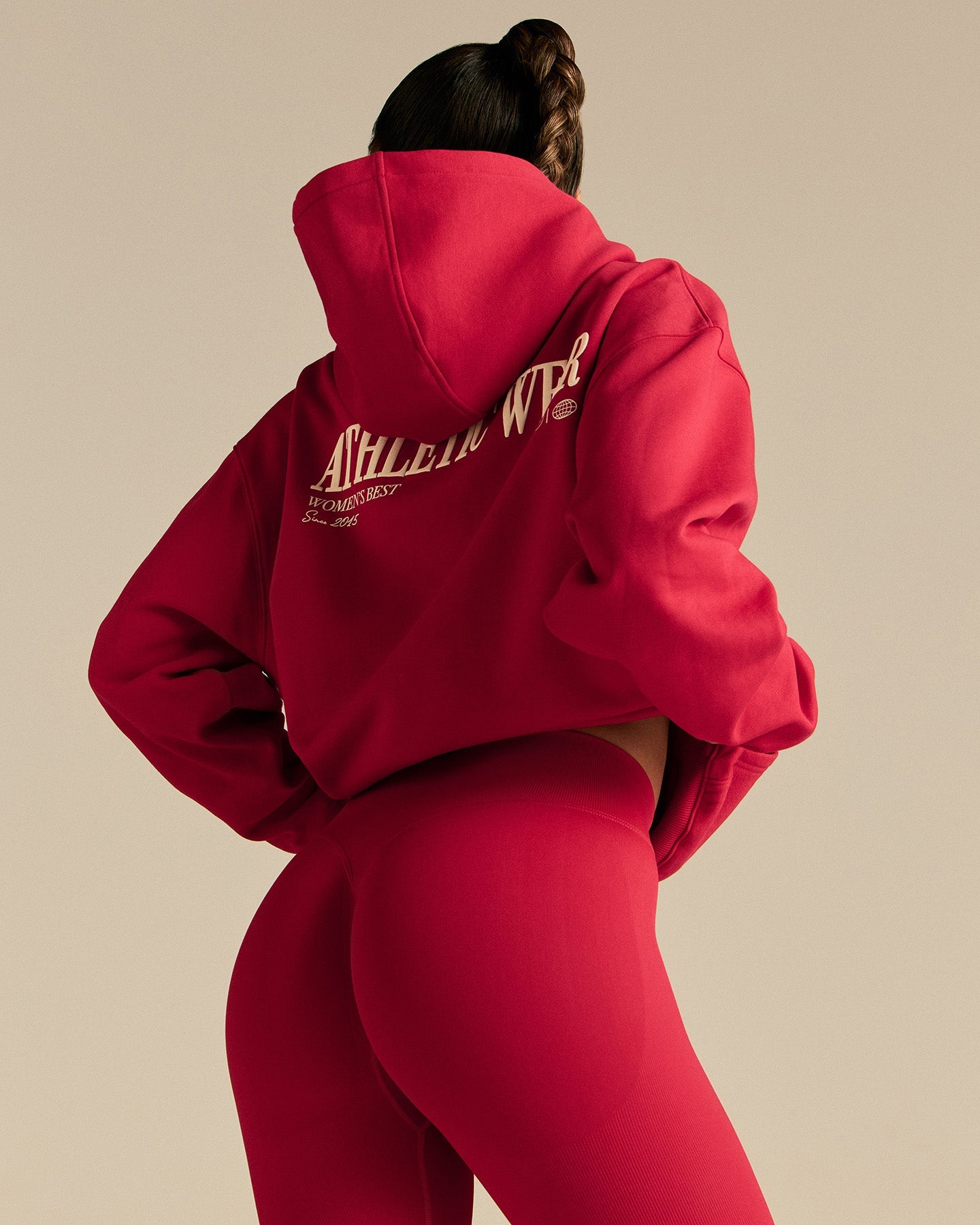 Comfort Oversized Athletic Graphic Hoodie | Candy Apple