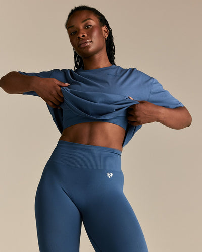 Comfort LFT HVY SHT Oversized T-Shirt | Blueberry